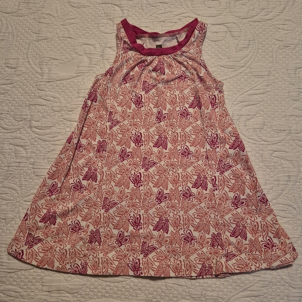 Tea Collection girls 12-18 months sleeveless butterfly design dress VGUC